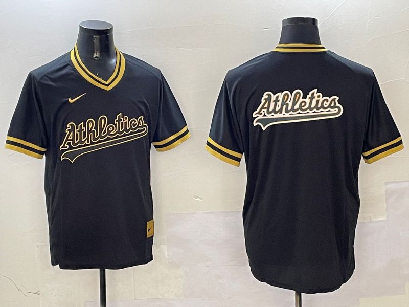 Men Oakland Athletics Blank Black Gold Game 2025 Nike MLB Jersey style 2